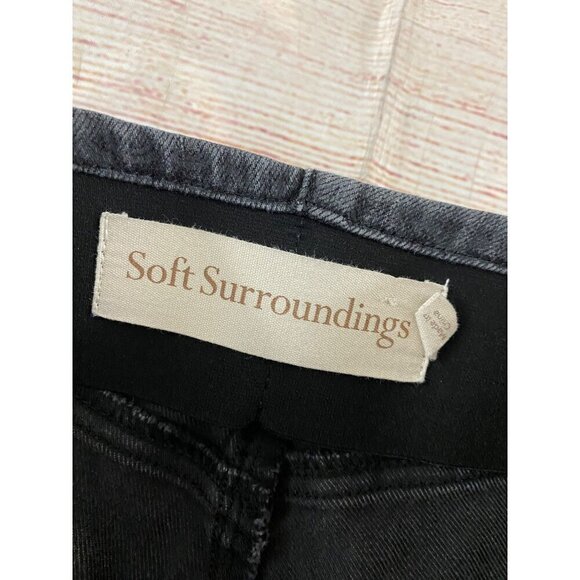 Soft Surroundings Women's Black Printed Jeggings - Medium - Picture 8 of 12